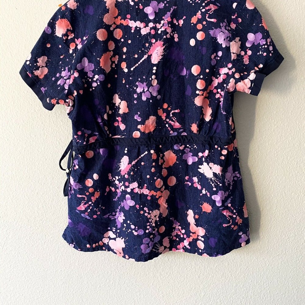Kai Kathy Peterson Nursing Blouse Blue Paint Splat - Picture 5 of 5